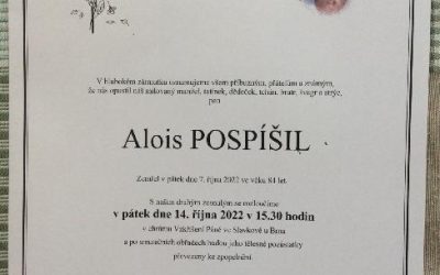 Zemřel pan Alois Pospíšil