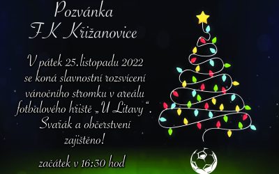 Rozsvícení vánočního stromku v areálu fotbalového hřiště – 25.listopadu 2022
