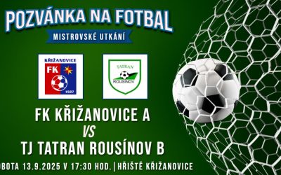 FK Křižanovice A – TJ Tatran Rousínov B 0:4 (0:1)