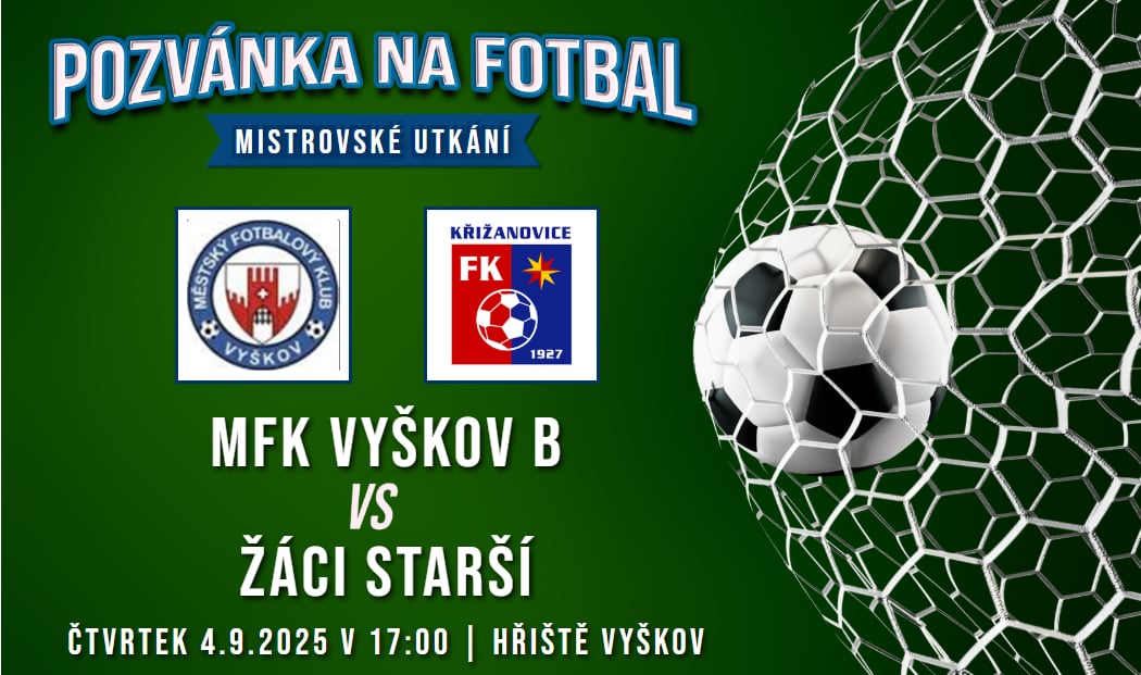 MFK Vyškov B – FK Křižanovice   5:0 (2:0)