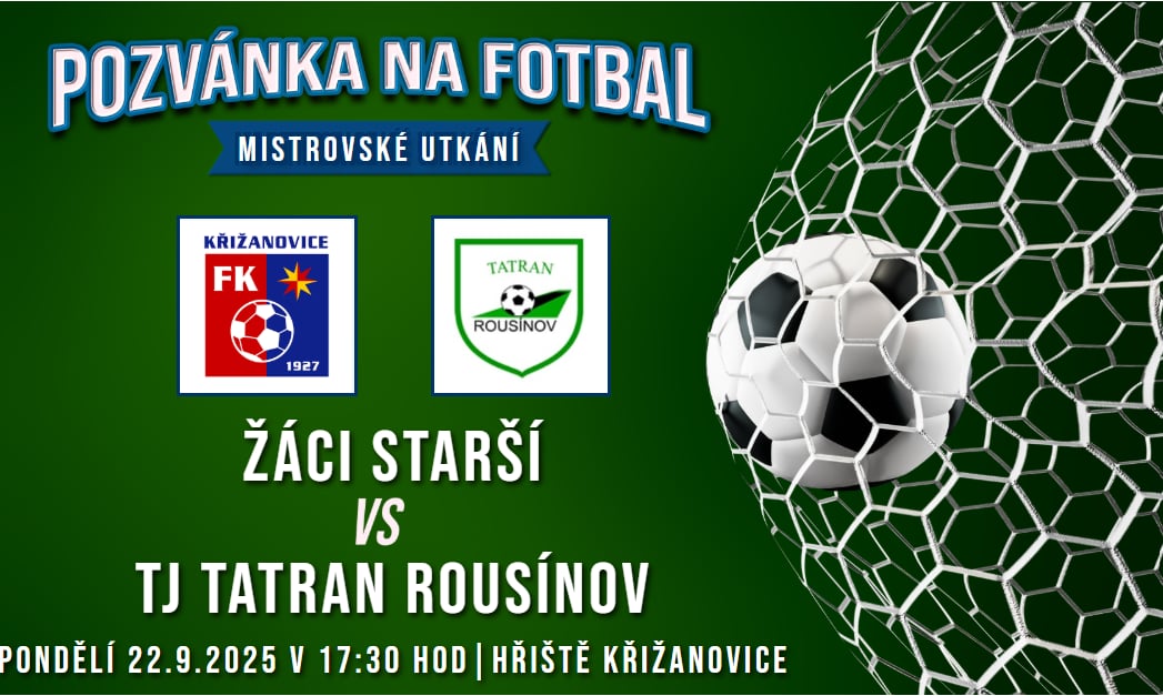 FK Křižanovice – Tatran Rousínov   0:2 (0:2)