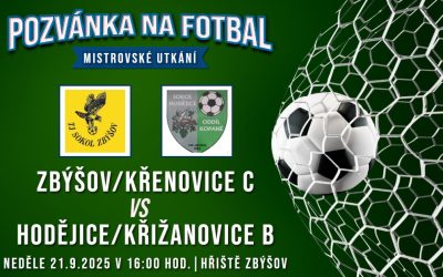 TJ Zbýšov/SK Křenovice C – TJ Hodějice/FK Křižanovice B   7:1 (5:0)