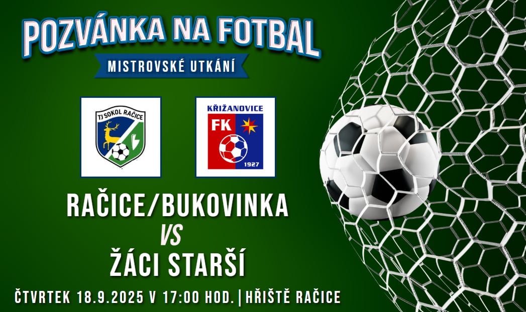 Račice/Bukovinka – FK Křižanovice 8:2 (4:1)
