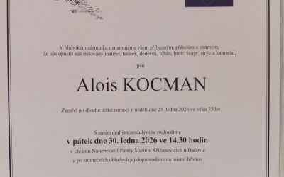 Zemřel pan Alois Kocman