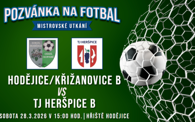Hodějice/Křižanovice B – TJ Heršpice B 5:4 (2:1)