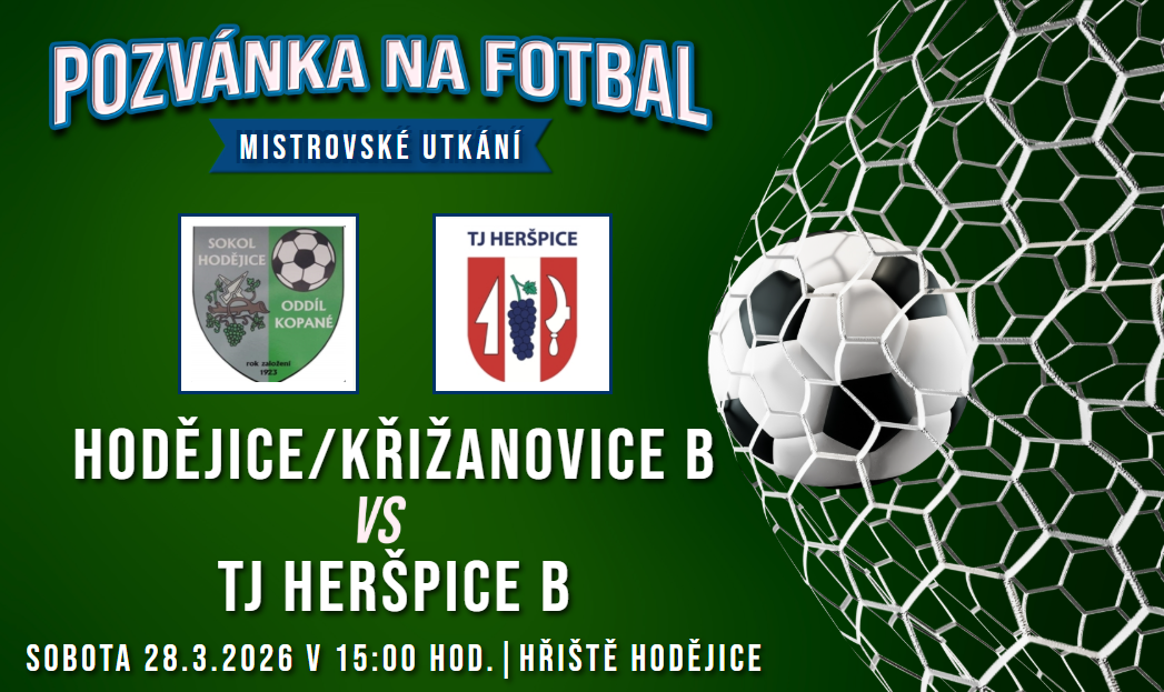 Hodějice/Křižanovice B – TJ Heršpice B 5:4 (2:1)