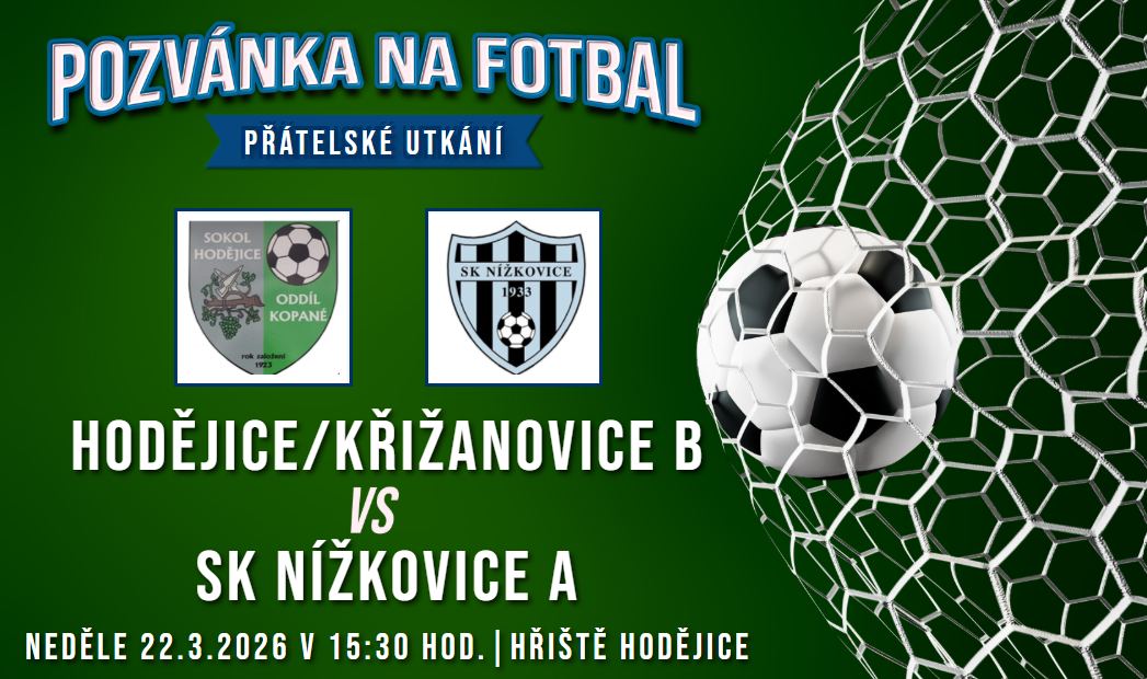 Hodějice/Křižanovice B – SK Nížkovice A 3:3 (2:2)