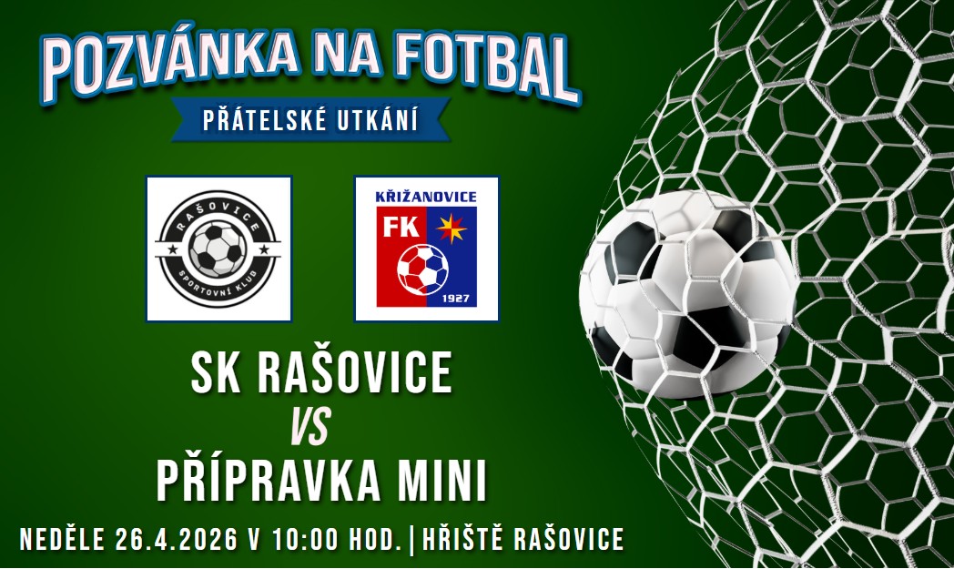 SK Rašovice – FK Křižanovice 4:4 (2:2)