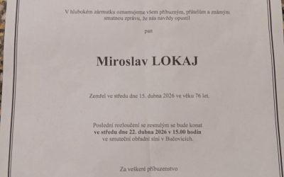 Zemřel pan Miroslav Lokaj
