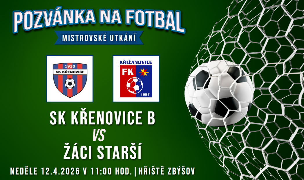 SK Křenovice B – FK Křižanovice 2:0 (0:0)