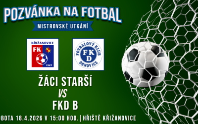 FK Křižanovice – FKD B 1:1 (0:1)