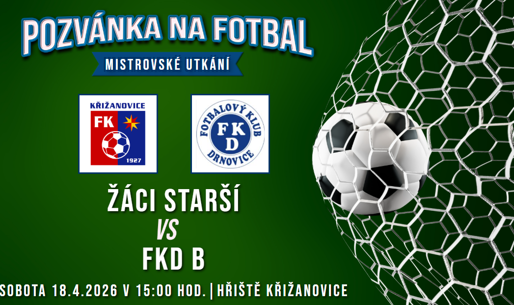 FK Křižanovice – FKD B 1:1 (0:1)