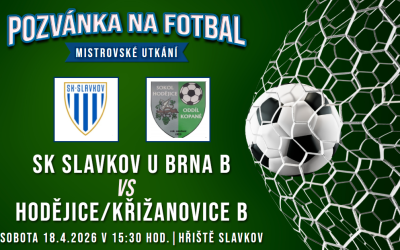 SK Slavkov u Brna B – Hodějice/Křižanovice B 4:2 (3:1)