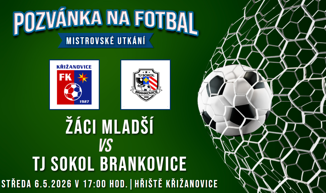 FK Křižanovice – TJ Sokol Brankovice 0:3 (0:1)