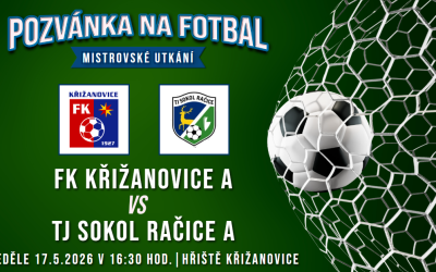 FK Křižanovice A – TJ Sokol Račice A 2:1 (0:0)