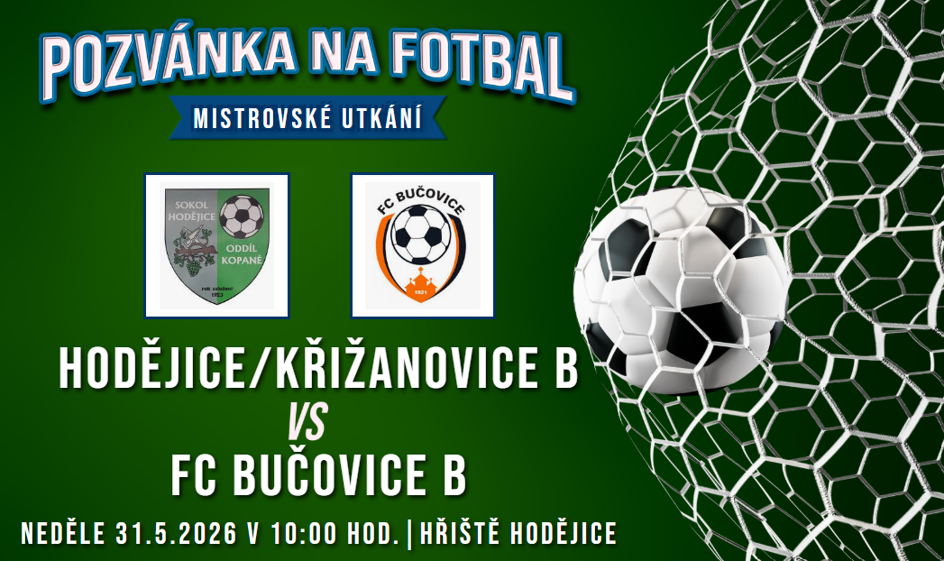 Hodějice/Křižanovice B – FC Bučovice B 1:1 (1:1)