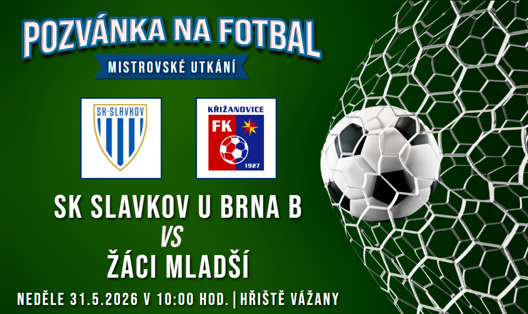 SK Slavkov u Brna B – FK Křižanovice 1:3 (1:1)