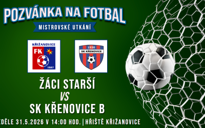FK Křižanovice – SK Křenovice B 0:3 (0:1)