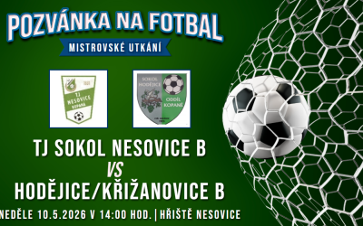 TJ Sokol Nesovice B – Hodějice/Křižanovice B 4:1 (2:0)
