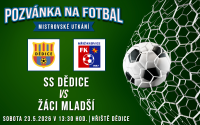 Sportovní spolek Dědice – FK Křižanovice 11:3 (7:1)