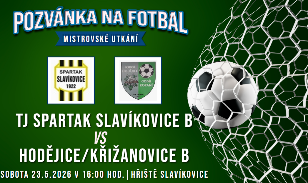 TJ Spartak Slavíkovice B – Hodějice/Křižanovice B 1:1 (1:1)