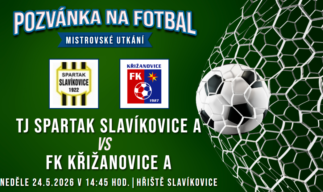 TJ Spartak Slavíkovice A – FK Křižanovice A 3:4 (3:1)