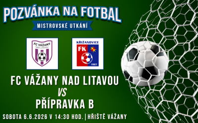 FC Vážany nad Litavou – TJ Hodějice/FK Křižanovice B 3:24 (2:8)