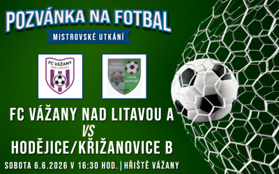 FC Vážany nad Litavou A – Hodějice/Křižanovice B 0:3 (0:1)