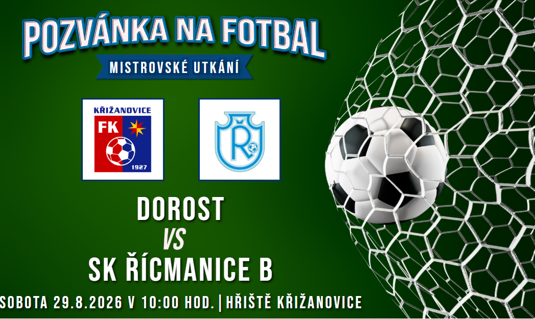 FK Křižanovice – SK Řícmanice B 0:12 (0:3)