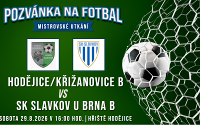 Hodějice/Křižanovice B – SK Slavkov u Brna B 2:12 (1:5)