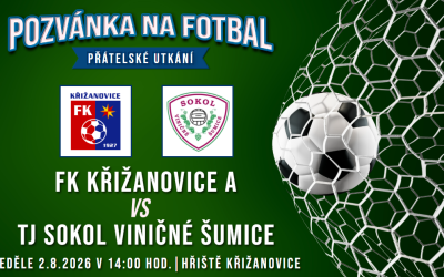 FK Křižanovice A – TJ Sokol Viničné Šumice 2:0 (1:0)
