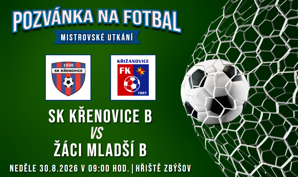 SK Křenovice B – FC Bučovice/FK Křižanovice B 11:3 (6:1)