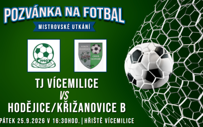 TJ Vícemilice – Hodějice/Křižanovice B 8:2 (4:0)