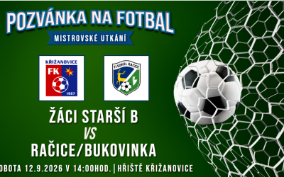 FC Bučovice/FK Křižanovice B – Račice/Bukovinka 2:15 (0:11)