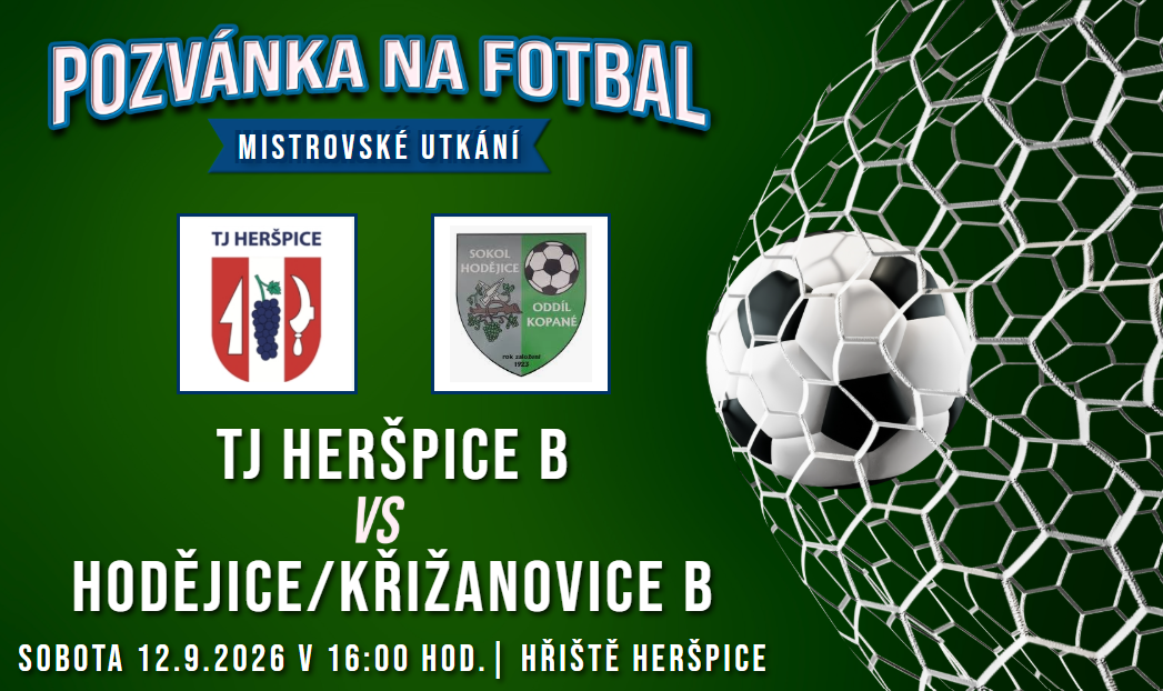 TJ Heršpice B – Hodějice/Křižanovice B 14:0 (6:0)