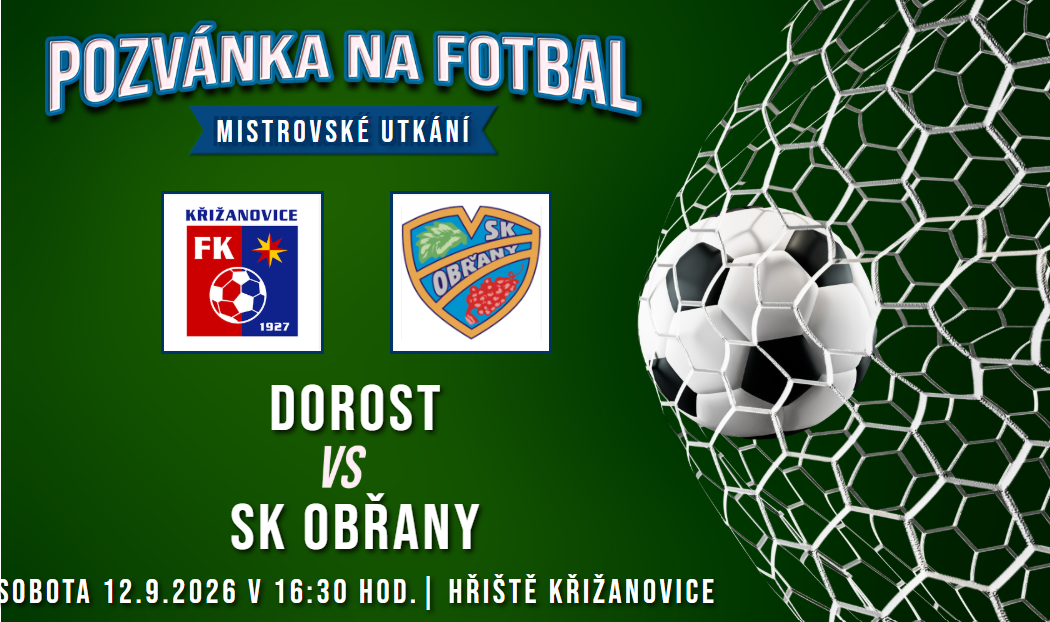 Odložený mistrovský zápas dorostu