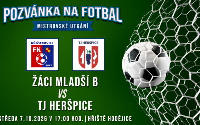 FC Bučovice/FK Křižanovice B – TJ Heršpice 12:2 (7:0)
