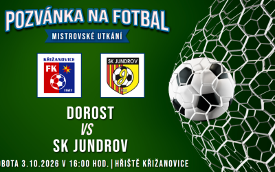FK Křižanovice – SK Jundrov 0:11 (0:3)